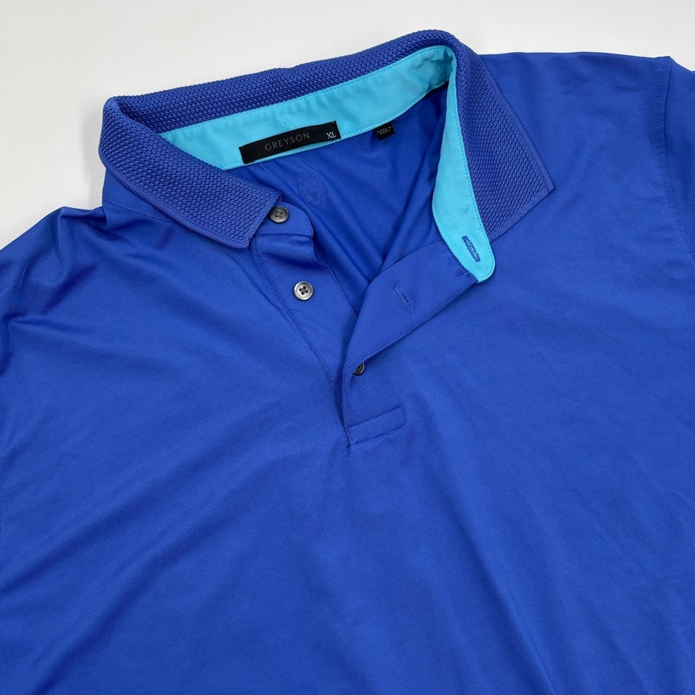 Greyson Men's XL Polyester Purple Solid Golf Short‎ Sleeve Polo